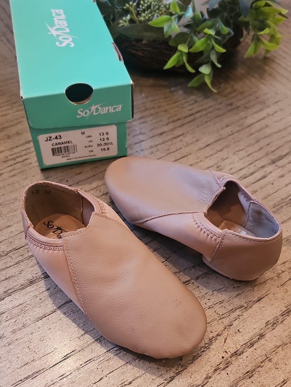 Kids Caramel Jazz Slip-On Shoes So Danca Size 13 NWT
